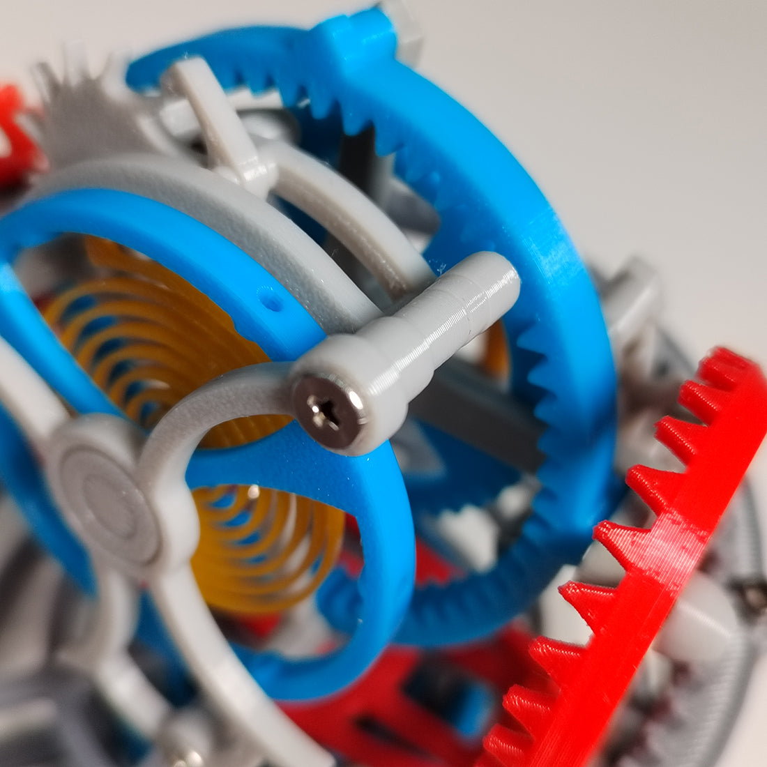 3D Printed Tourbillon Clock Movement Kit - Educational Physics Model and Assembly Toy for Science Learning Engine Models Diyengmod