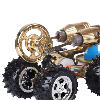 Stirling Engine Educational Toy Car Model - Innovative STEM Vehicle with Creative Design for Science Exploration and Learning Stirling Engine Vehicle Diyengmod