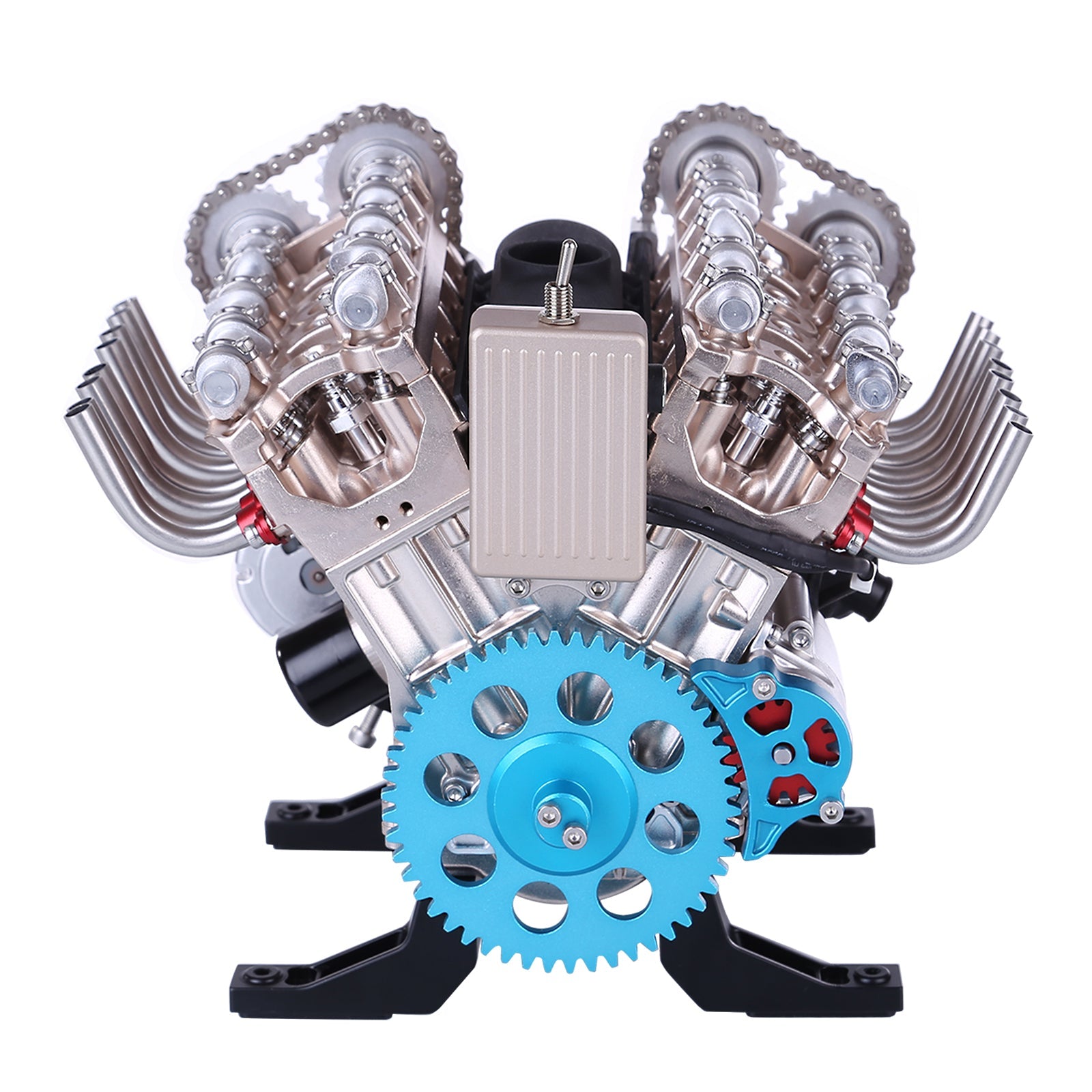 Build Your Own Working V8 Engine Model Kit - TECHING 1:3 Scale Metal V8 Engine Assembly with 500+ Parts DIY Engine Diyengmod