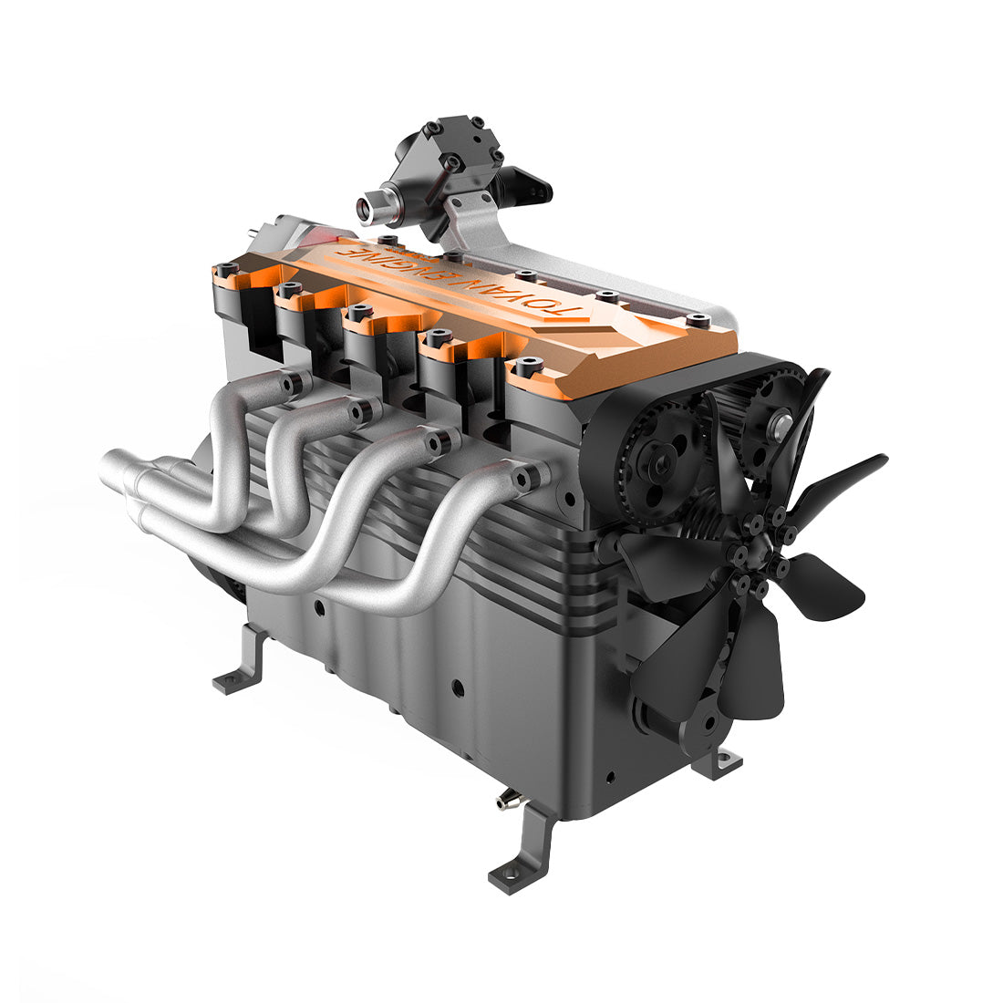 TOYAN FS-L400G 14cc Inline 4 Cylinder Four-Stroke Water-Cooled Gasoline Engine Model Kit - DIY Build Your Own Engine RC Engine Diyengmod FS-L400BGC