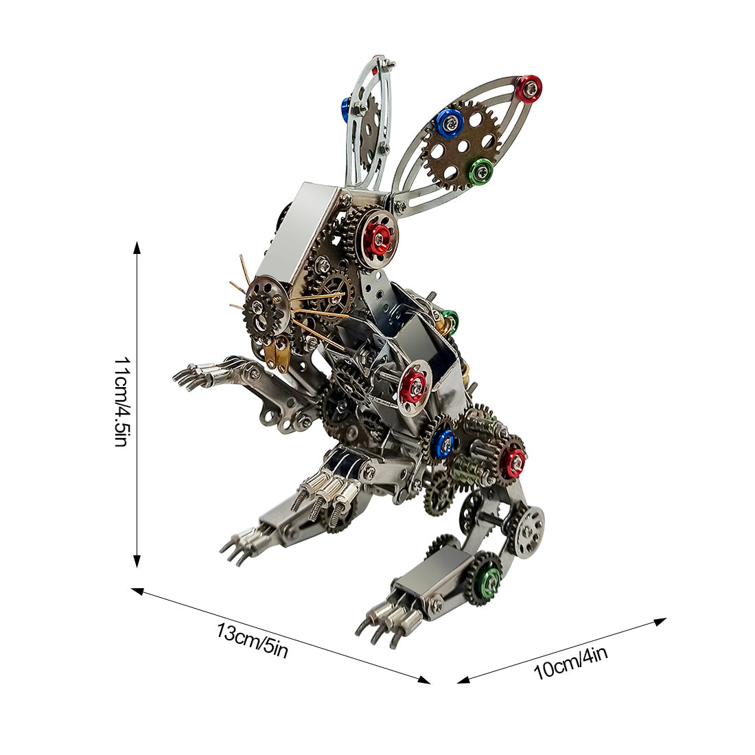 Steampunk Easter Bunny 3D Metal Puzzle Kit - 500+ Piece DIY Assembly Model with Hidden Egg Surprises 3D Puzzle Model Kit Diyengmod