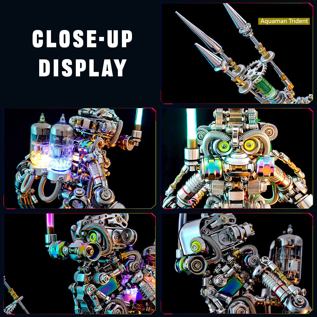 Colorful 3D Mechanical Diver Ape Metal Model Kit - 700+ Pieces DIY Assembly Ornament 3D Puzzle Model Kit Diyengmod