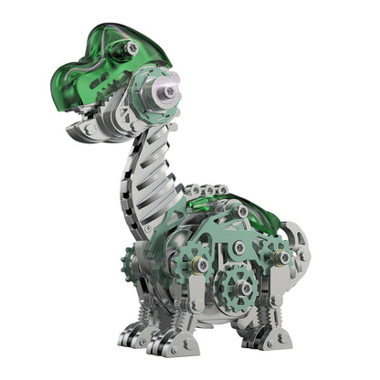 DIY 3D Metal Brachiosaurus Model Kit - 160 Stainless Steel Pieces for Assembly Fun 3D Puzzle Model Kit Diyengmod Green