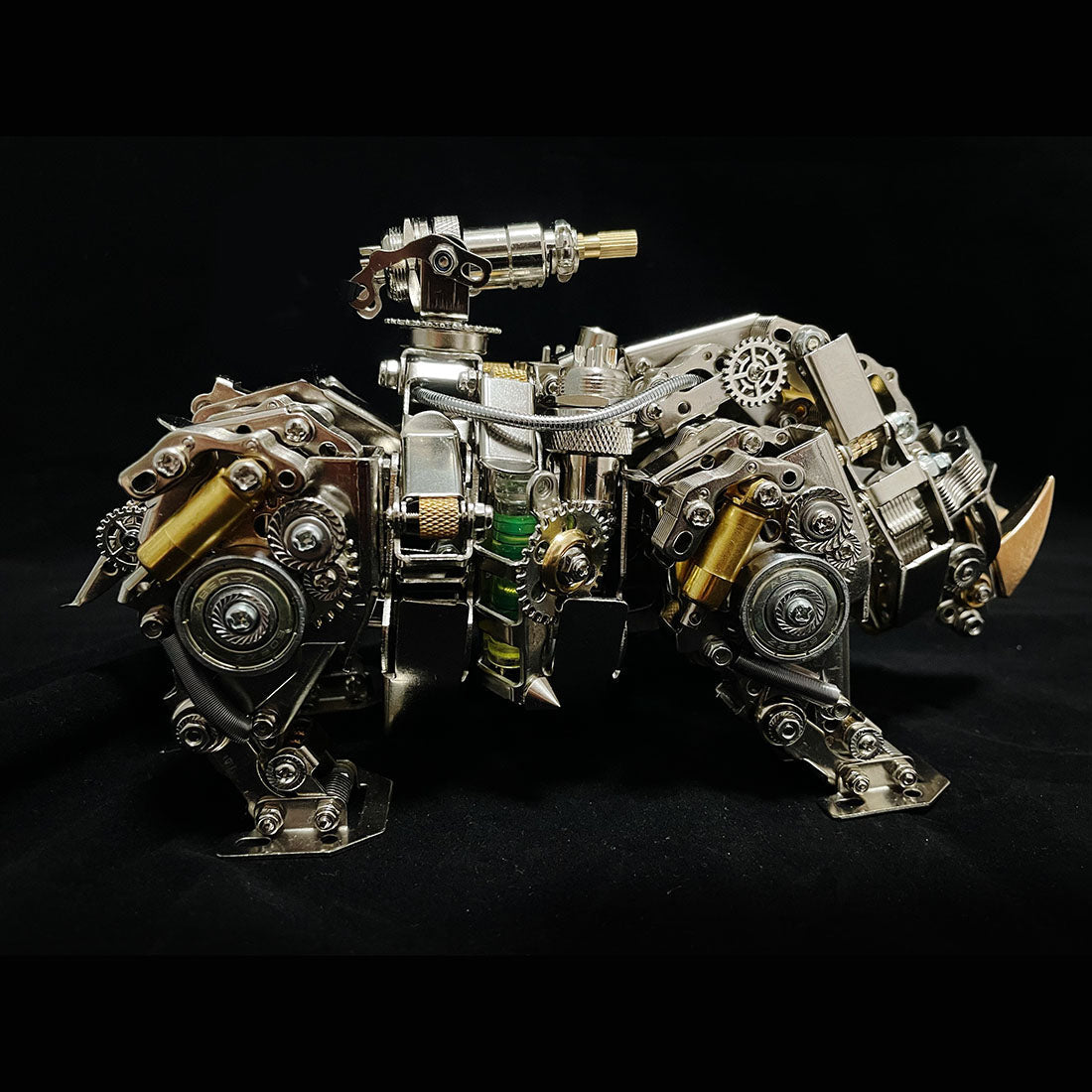 Steampunk Mechanical Siege Rhino Model Kit - 700+ Piece 3D DIY Assembly Craft 3D Puzzle Model Kit Diyengmod