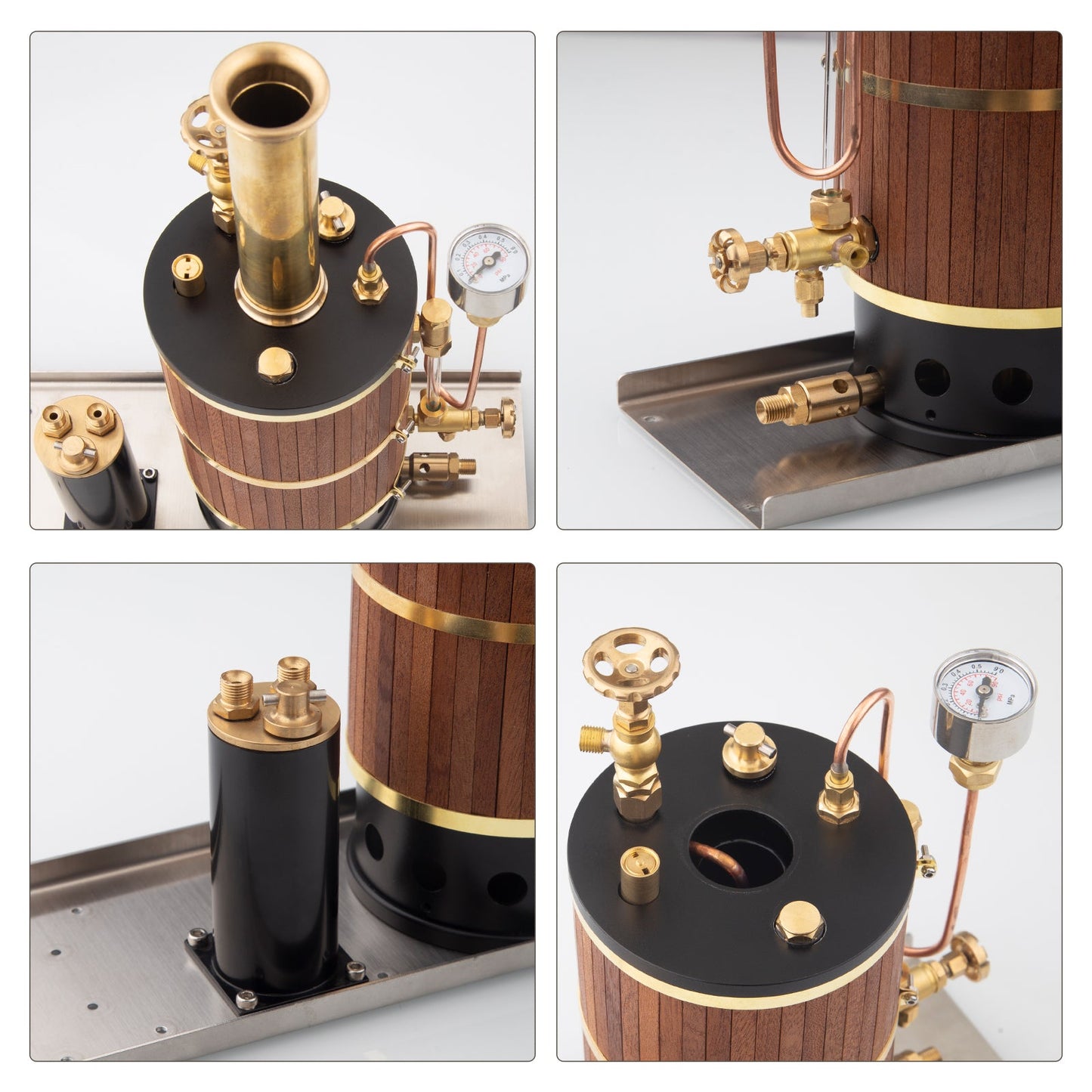 230ML Vertical Marine Steam Boiler Kit for Ship Engine Model - DIY Engineering Project Steam Engine Diyengmod