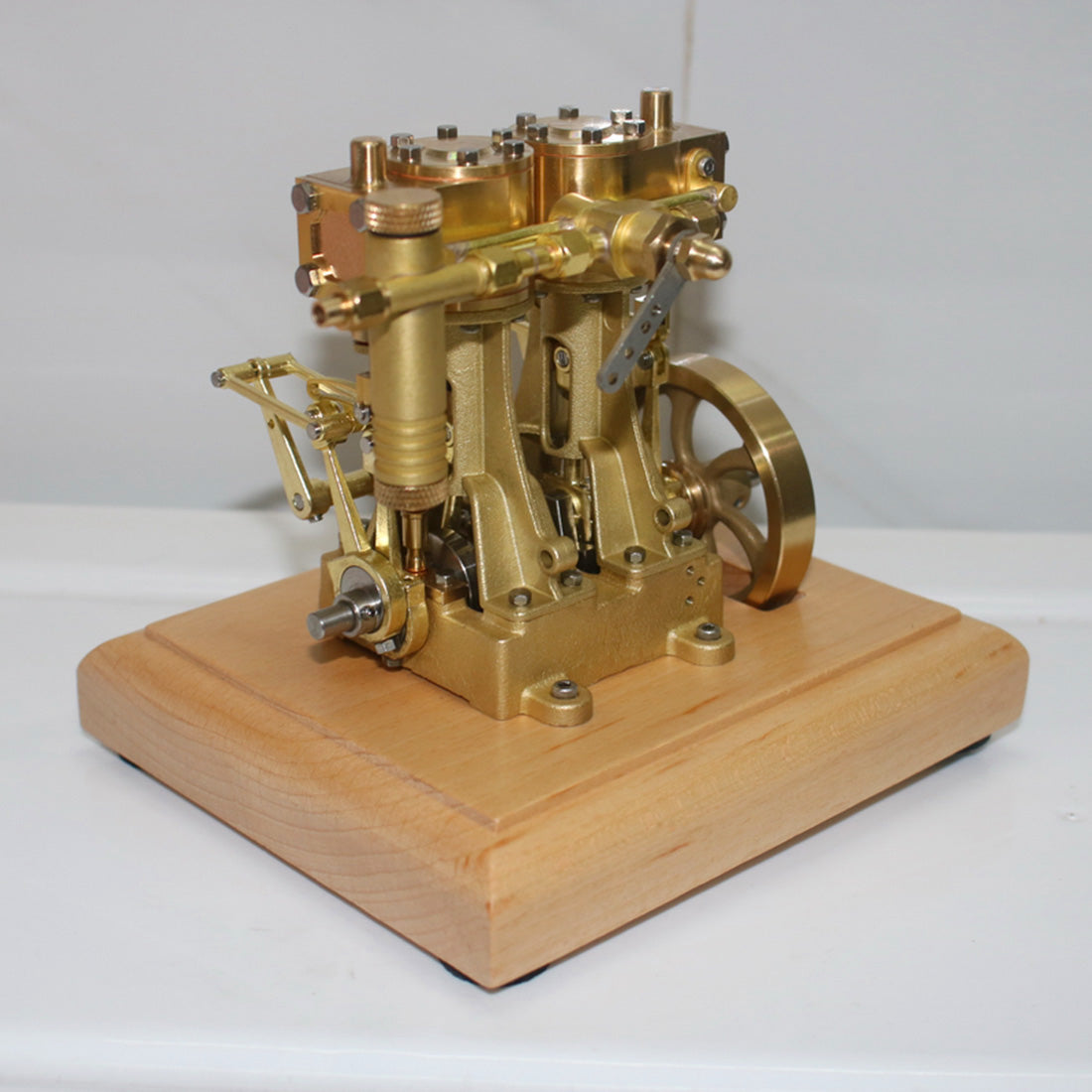 Miniature Retro Double-cylinder Steam Engine Model - DIY EngMod 3.7CC Engine Models Diyengmod