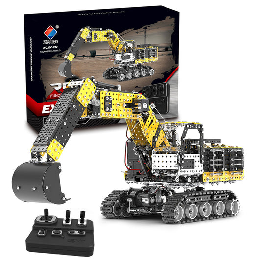 Remote Control 3D Metal Excavator Puzzle Kit - 2544PCS Alloy Construction Model 3D Puzzle Model Kit Diyengmod