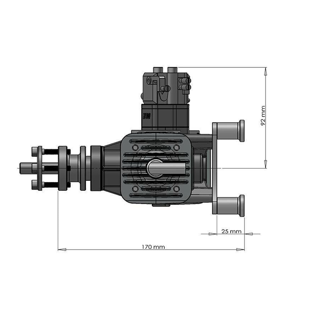 DLE60 60CC Dual Cylinder 2-Stroke Air-Cooled Gasoline Engine for RC Aircraft Models RC Airplane Diyengmod