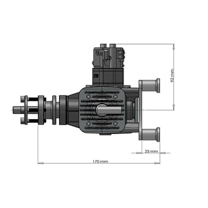 DLE60 60CC Dual Cylinder 2-Stroke Air-Cooled Gasoline Engine for RC Aircraft Models RC Airplane Diyengmod