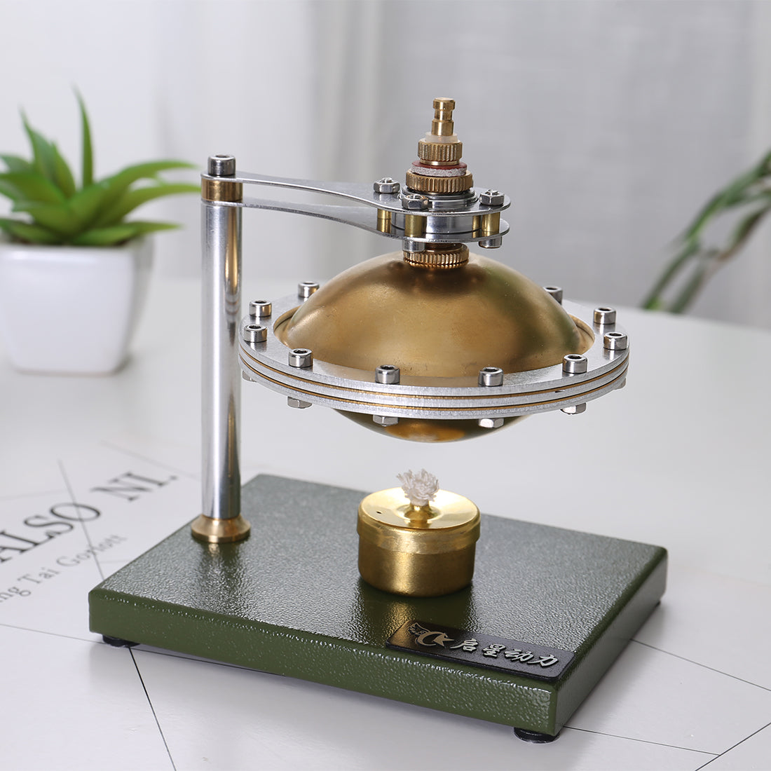 UFO-Inspired Suspension Steam Engine DIY Kit with Copper Boiler and Alcohol Burner Steam Engine Diyengmod