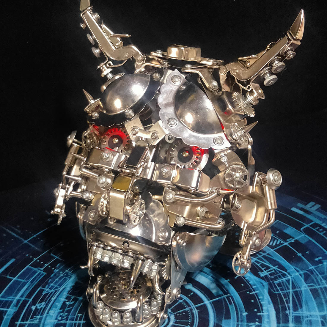 Hannya 3D Mechanical Punk Metal Ghast Mask Assembly Kit 3D Puzzle Model Kit Diyengmod