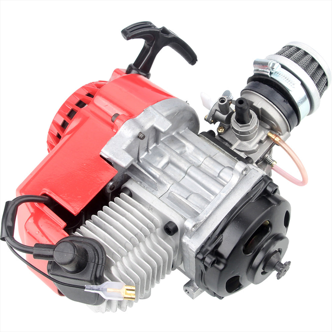 80CC Mini 2-Stroke Gasoline Engine - CNC Single-Cylinder Pull-Start for Motorcycle and Bicycle Modifications Engine Models Diyengmod