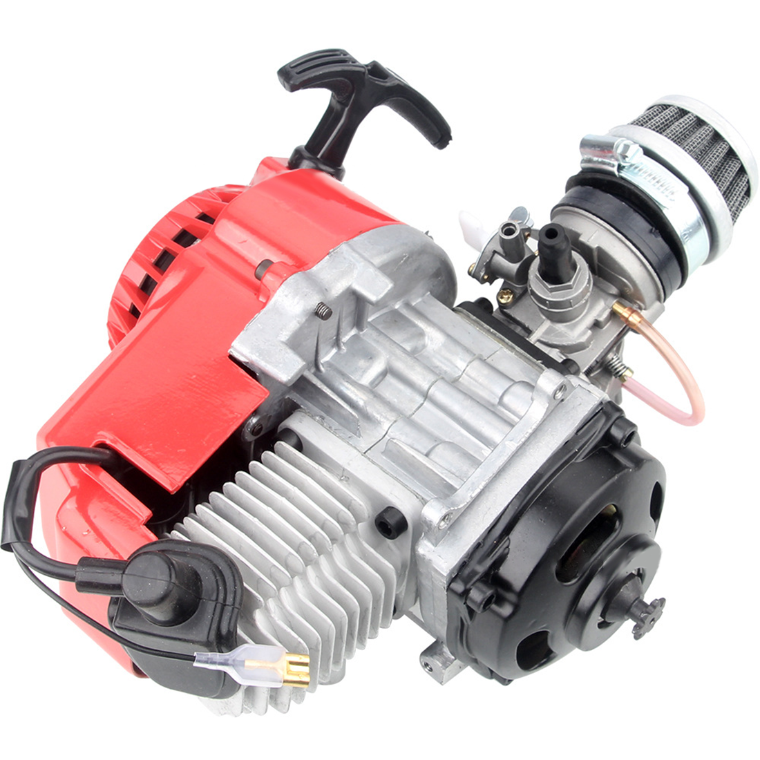 47CC Mini 2-Stroke Gasoline Engine for Beach Motorcycle and Bicycle Modifications (RTR Version - Red) RC Engine Diyengmod