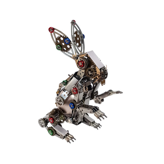 Steampunk Easter Bunny 3D Metal Puzzle Kit - 500+ Piece DIY Assembly Model with Hidden Egg Surprises 3D Puzzle Model Kit Diyengmod With Speaker