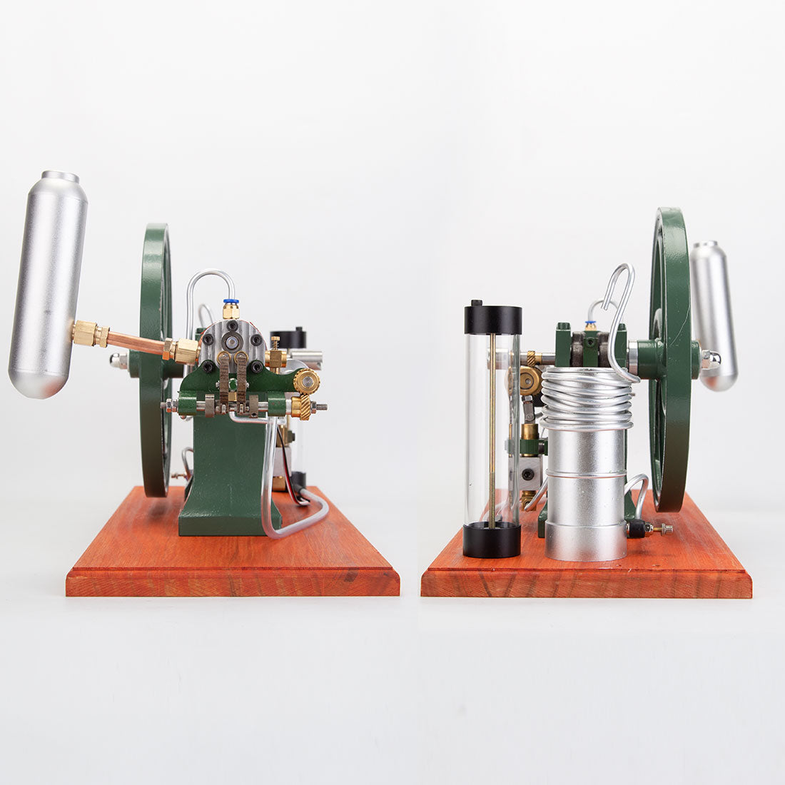 Vintage Inspired Horizontal Hot-Bulb Steam Engine Model with Water Cooling System - DiyEngMod