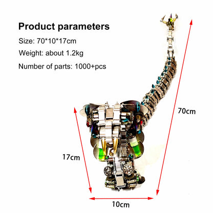 Realistic 3D Metal Cobra Snake Mechanical Model Kit - 1000+ Pieces Creative DIY Gift 3D Puzzle Model Kit Diyengmod