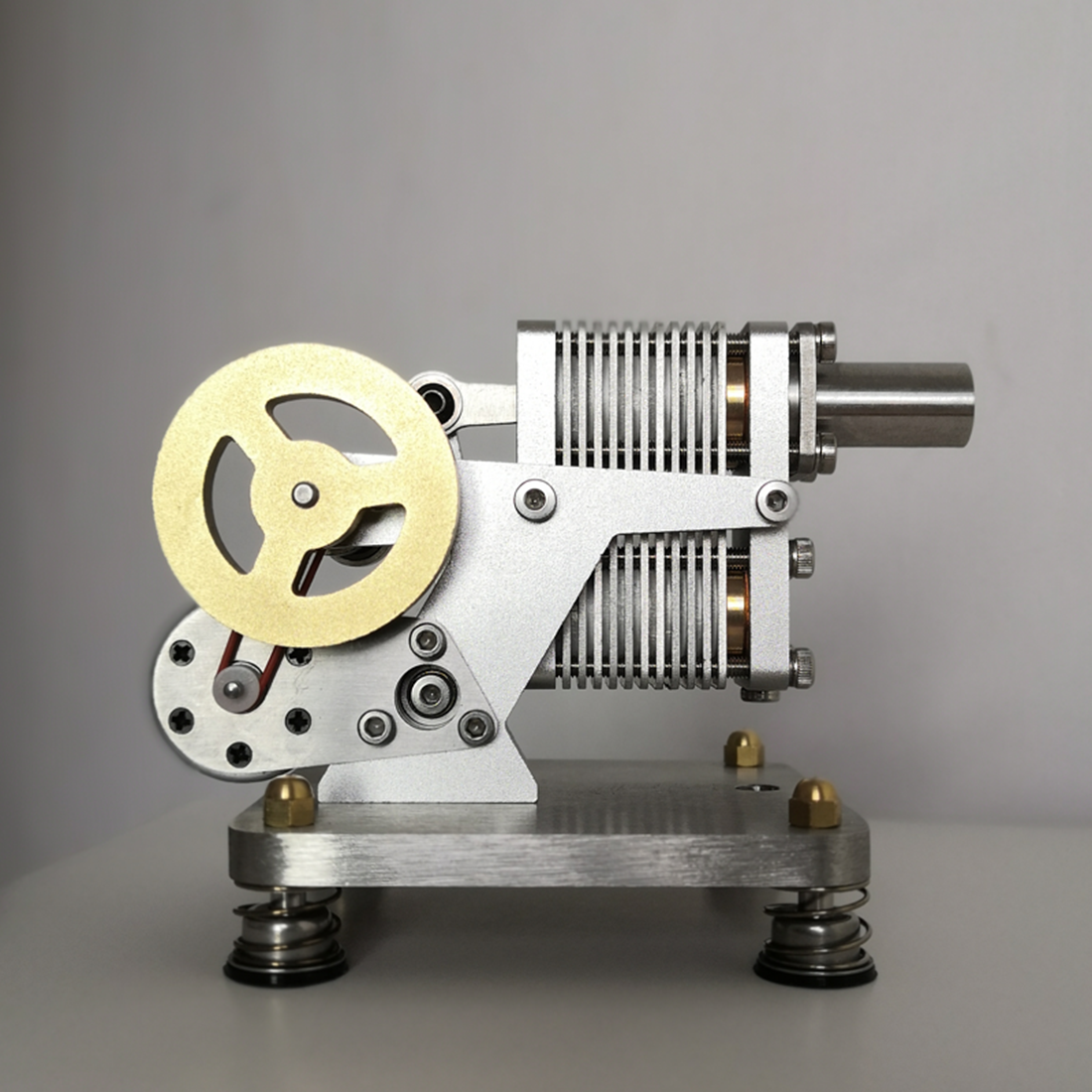 ENJOMOR Mini α Structure Hot-Air Stirling Engine Model - Educational Electric Generator Gift for Science Enthusiasts Stirling Engine Diyengmod