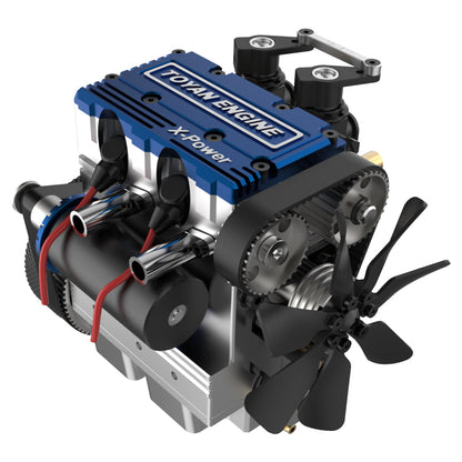 TOYAN FS-L200AC 2 Cylinder 4 Stroke Nitro Engine Kit - Assemble Your Own Functional Engine Engine Model Diyengmod