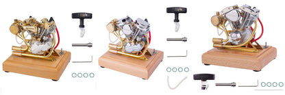 RETROL 4.2CC V-Twin Antique Gasoline Engine Model for Motorcycle Collectors and DIY Enthusiasts Diyengmod