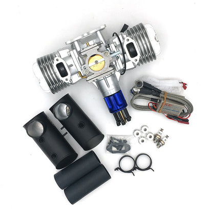 DLE130 130CC Twin-Cylinder 2-Stroke Air-Cooled Gasoline Engine for RC Aircraft RC Airplane Diyengmod