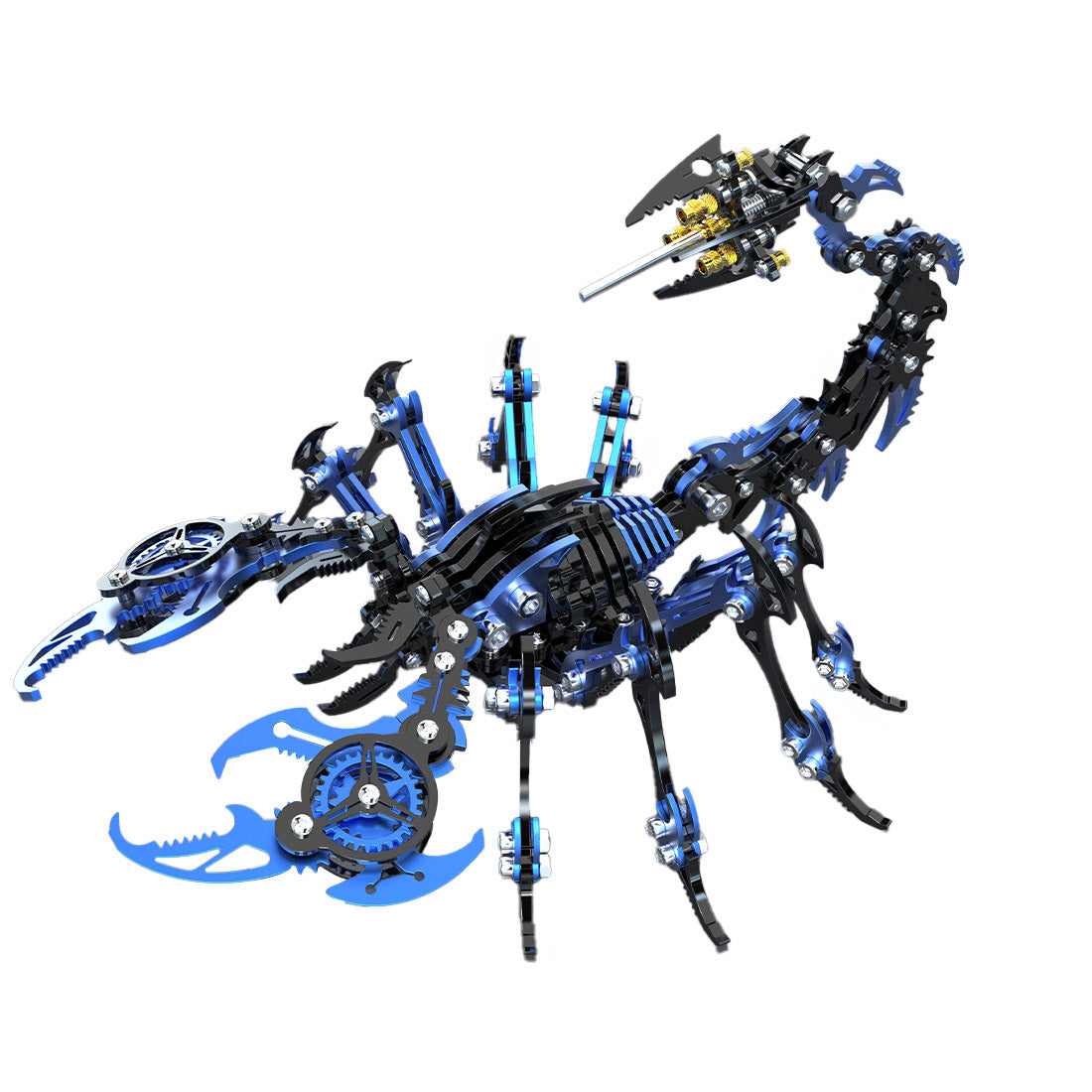 Mechanical Punk Scorpion 3D Metal Puzzle Assembly Kit - Creative DIY Ornament 3D Puzzle Model Kit Diyengmod Blue & Black