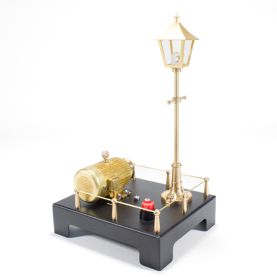 Vintage Inspired Full Metal Beam Steam Engine Model Kit with Horizontal Boiler and Centrifugal Regulator Flyball Steam Engine Diyengmod Generator Scene