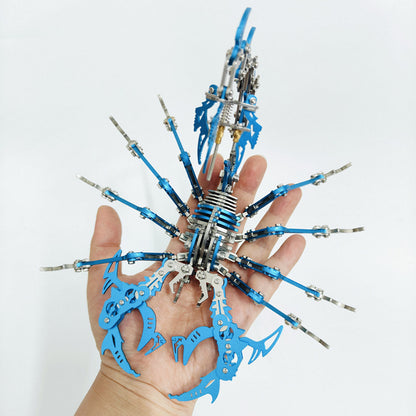 3D Metal Scorpion Puzzle Kit for Adults - 430 Piece Mechanical Assembly Craft Model 3D Puzzle Model Kit Diyengmod Blue