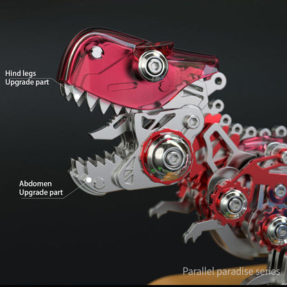 DIY 3D Metal Tyrannosaurus Rex Model Kit - 160 Piece Mechanical Dinosaur Assembly 3D Puzzle Model Kit Diyengmod