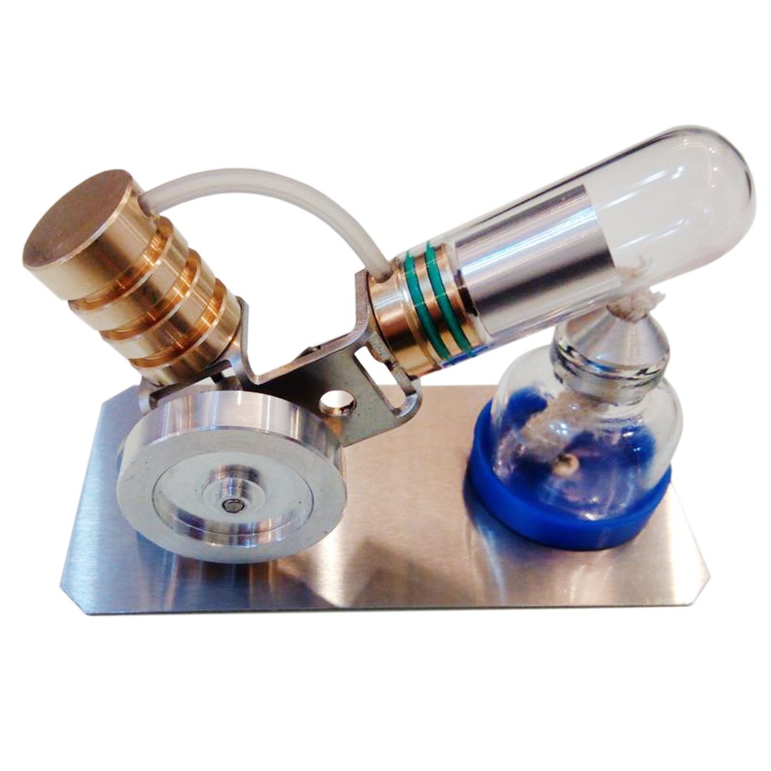 V-Shaped Stirling Engine Educational Kit - DIY Metal Model Toy Single Cylinder Stirling Engine Diyengmod