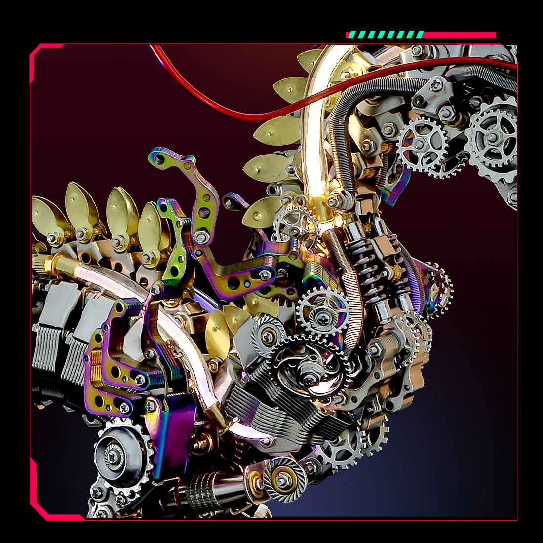 Cyberpunk 3D Metal Dragon Model Kit - DIY Assembly Art Craft for All Ages (2030+ PCS) 3D Puzzle Model Kit Diyengmod