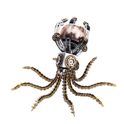 Steampunk 3D Metal Octopus Puzzle with Bluetooth Speaker - 1060PCS DIY Home Decor Model & Creative Gift 3D Puzzle Model Kit Diyengmod