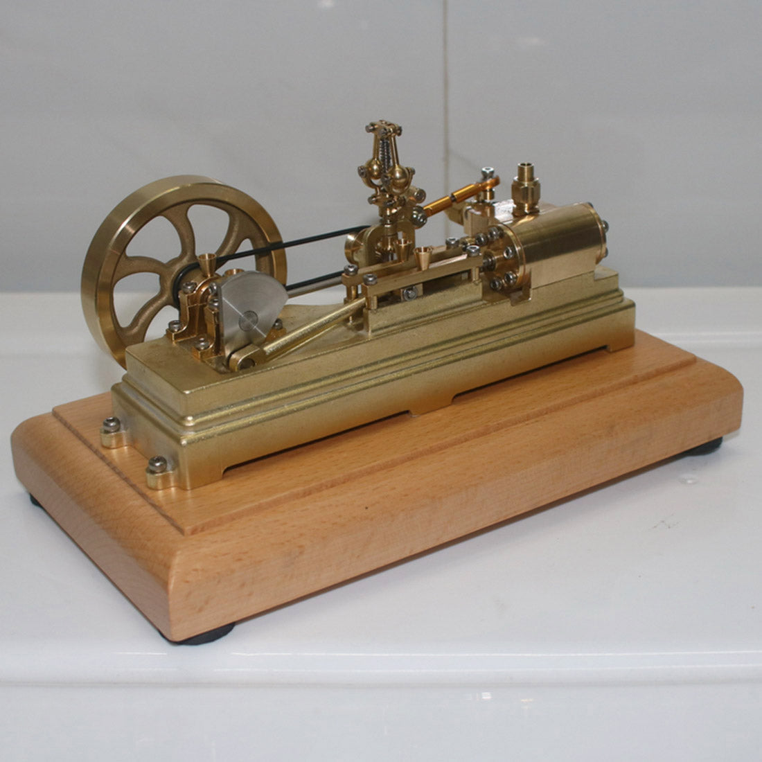 Mini Retro Horizontal Single-cylinder Steam Engine Model with Speed Reducer - 1.7CC Mill Toy Steam Engine Diyengmod