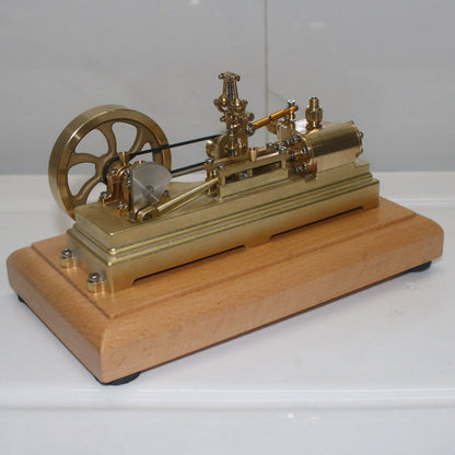 Mini Retro Horizontal Single-cylinder Steam Engine Model with Speed Reducer - 1.7CC Mill Toy Steam Engine Diyengmod