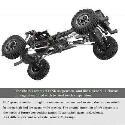 Capo CUB1 1:18 Scale 4WD Electric RC Crawler Pickup Truck Kit with Differential Lock and Gear Shifting RC Car Diyengmod