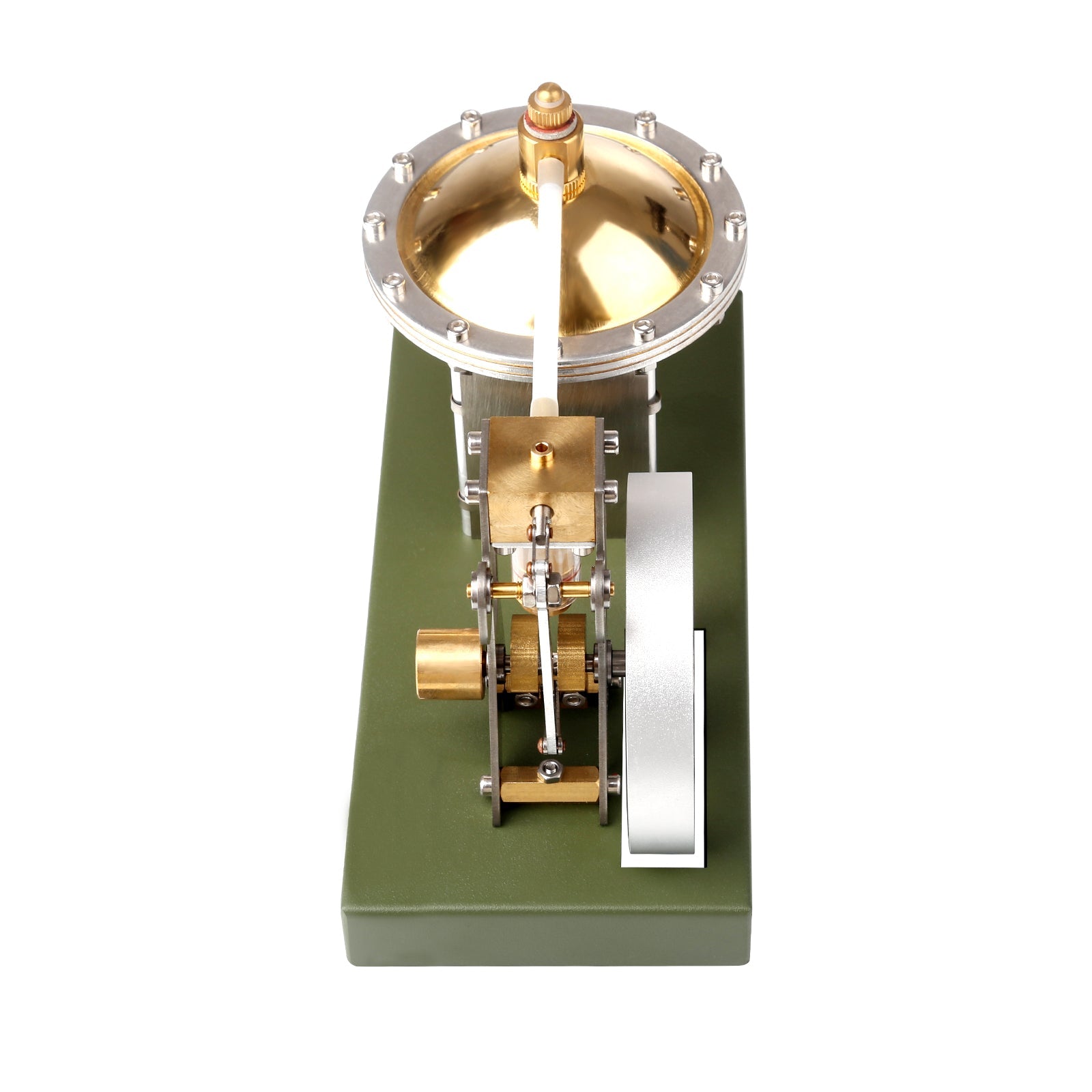 Vintage Brass Steam Engine Model with Transparent Cylinder - Educational STEM Toy Steam Engine Diyengmod
