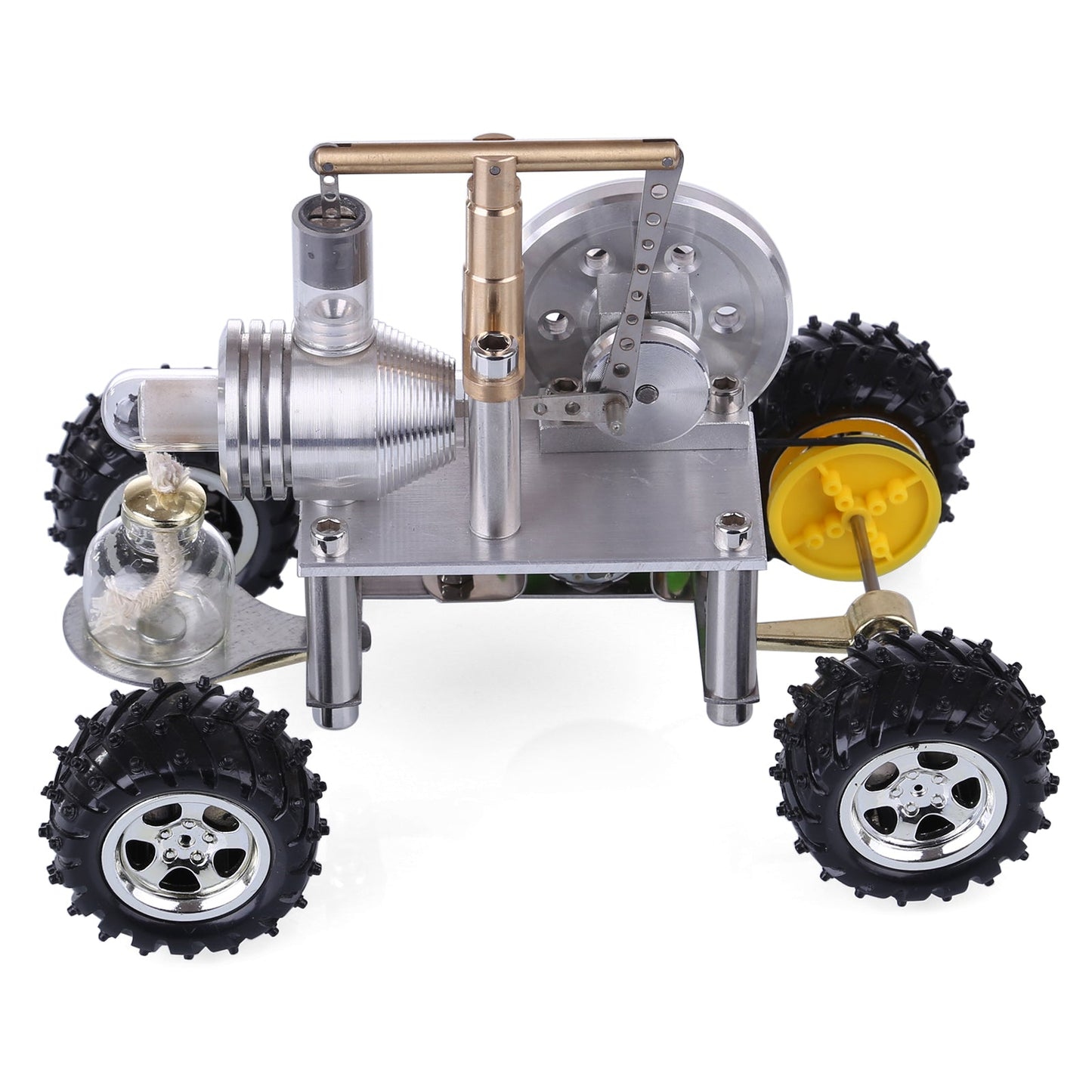 Stirling Engine Powered Educational Toy Car Model - Science Experiment Kit for Kids Stirling Engine Vehicle Diyengmod