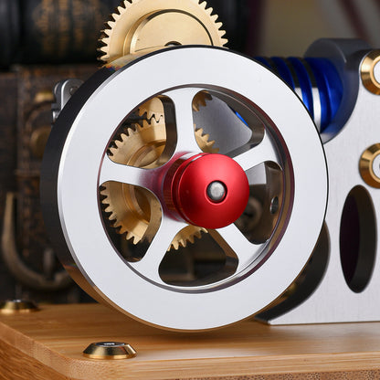 ENJOMOR Unique Rhombic Hot Air Stirling Engine Model - Educational Toy for Science and Engineering Enthusiasts Engine Models Diyengmod