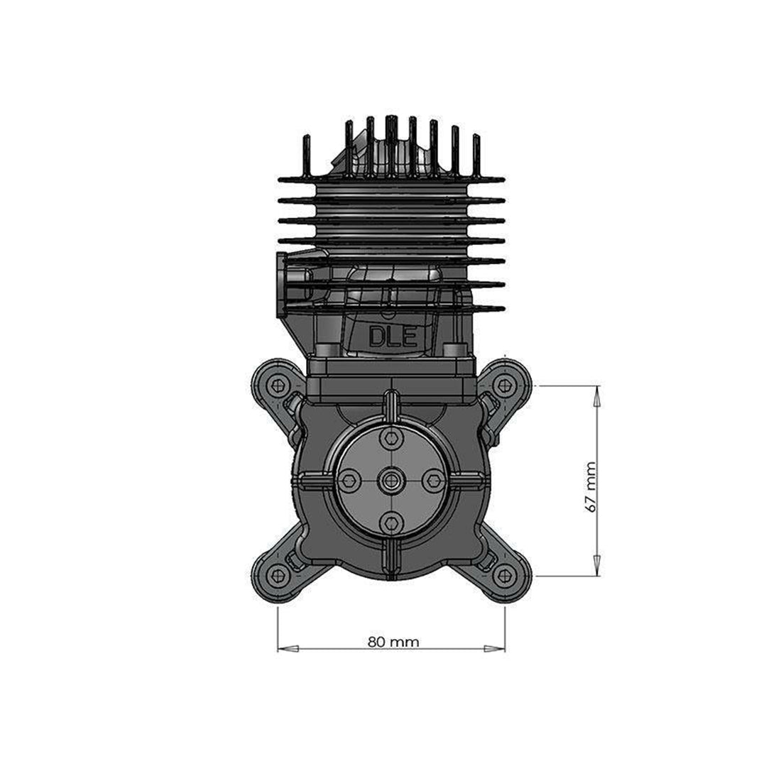 DLE55 55CC 2-Stroke Air-Cooled Gas Engine for RC Aircraft with Side Exhaust RC Airplane Diyengmod