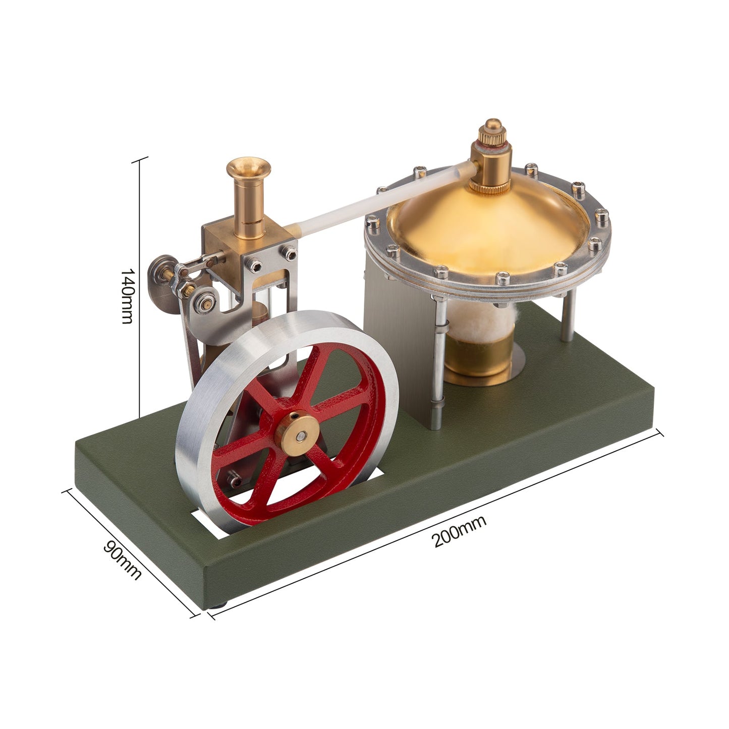 ENJOMOR Retro Vertical Steam Engine Assembly Kit with Spherical Boiler and RETROL Mini Steam Power Model Set Steam Engine Diyengmod