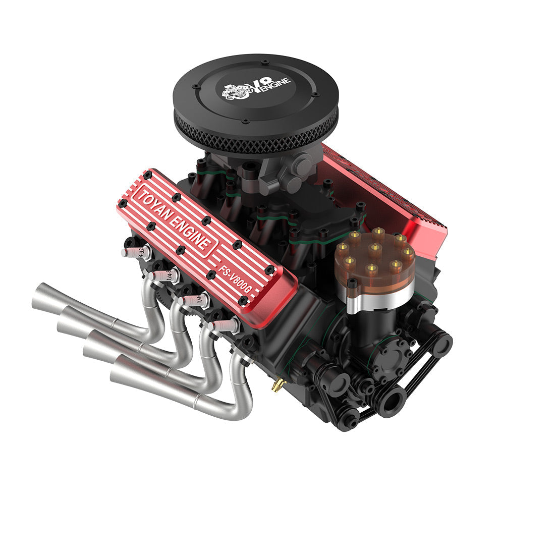 TOYAN FS-V800WGPC 28cc V8 Engine Model Kit - Build Your Own Functional Gasoline Engine DIY Engine Diyengmod