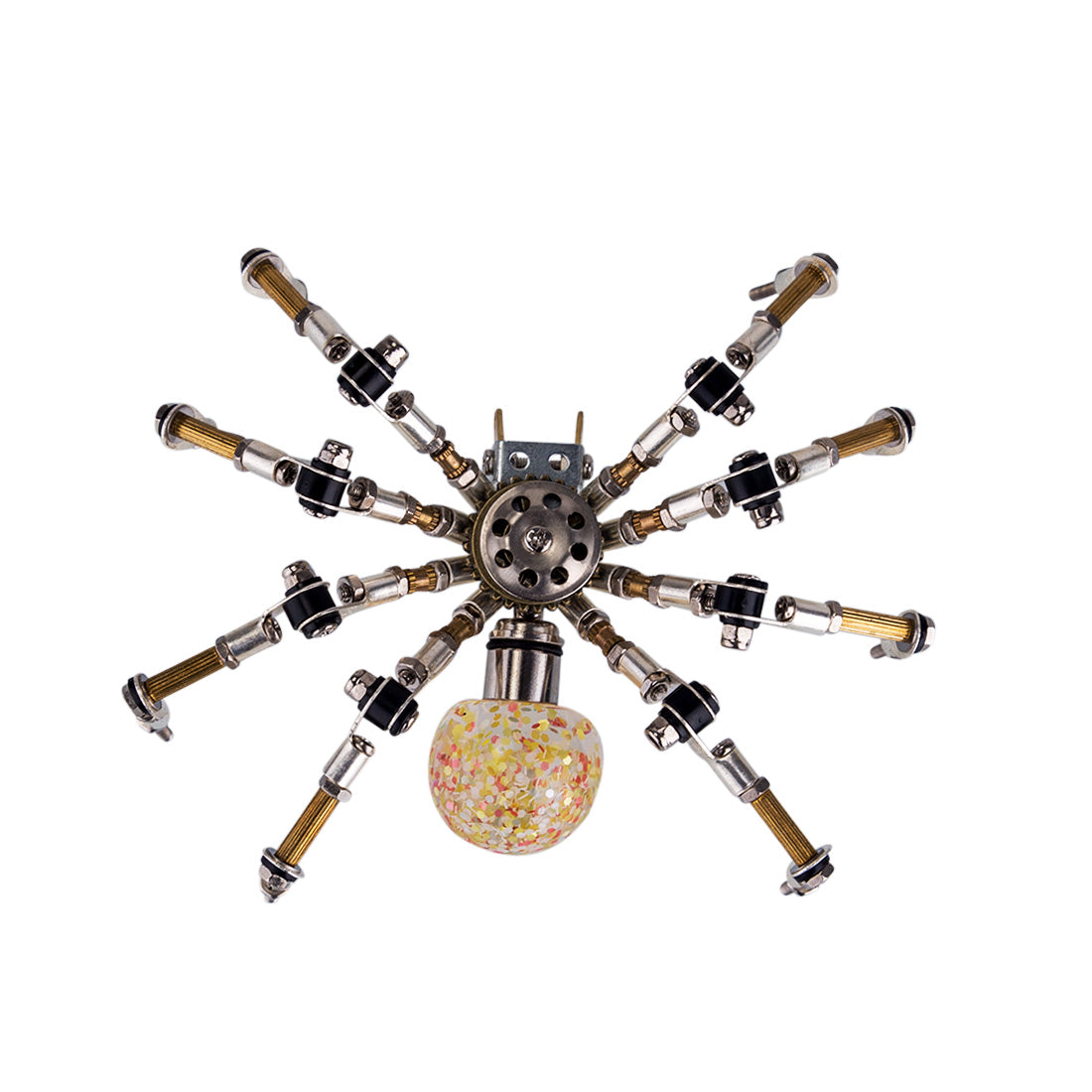 Glowing 3D Metal Spider DIY Kit with Crystal Orb - 270+ Piece Set 3D Puzzle Model Kit Diyengmod