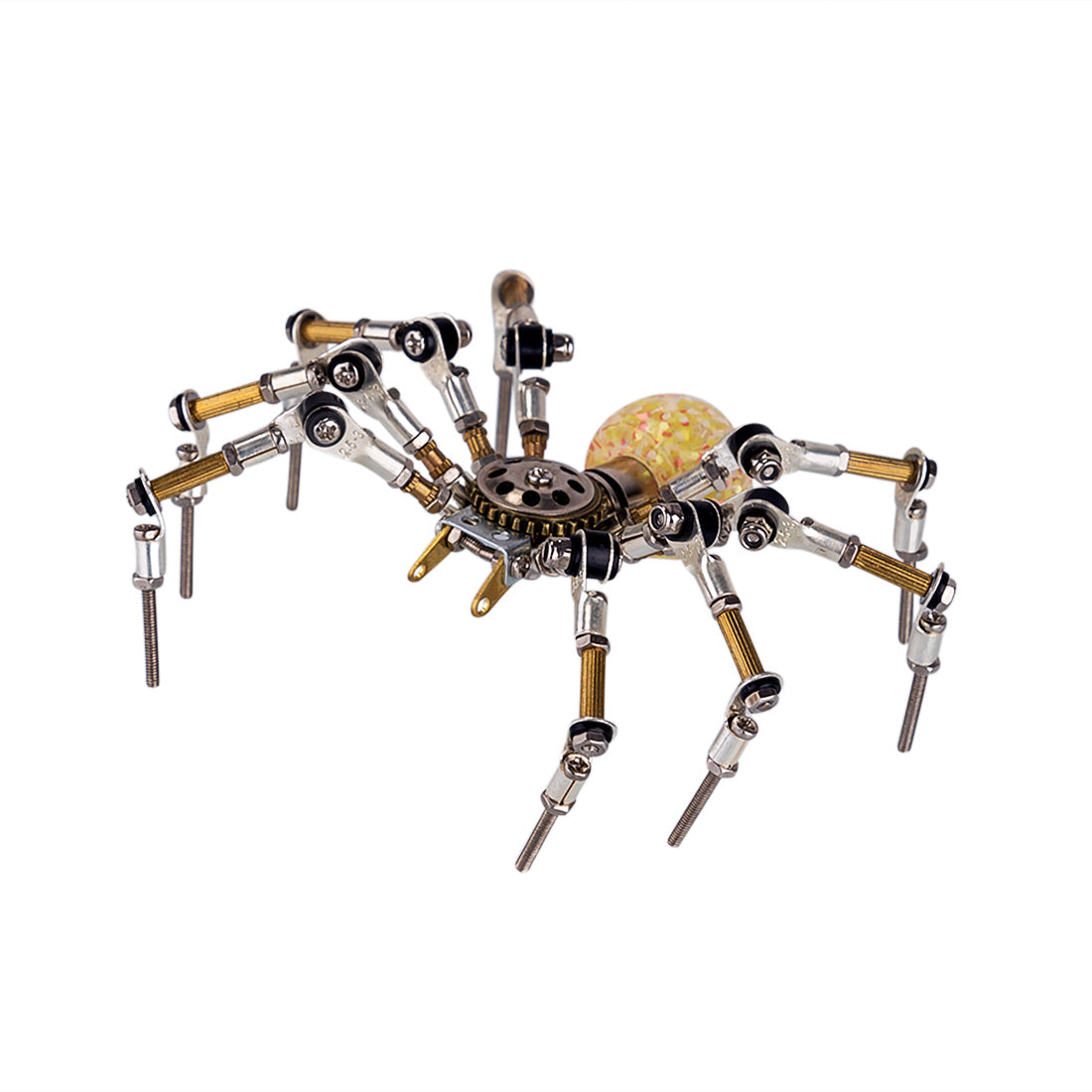 Glowing 3D Metal Spider DIY Kit with Crystal Orb - 270+ Piece Set 3D Puzzle Model Kit Diyengmod