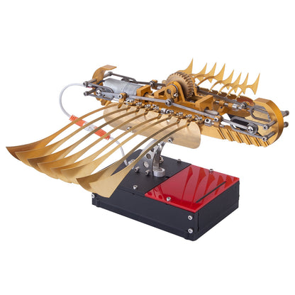 Mechanical SeaArk Ship Model Kit - Dynamic Metal Boat Craft with Gear Drive Function DIY Engine Diyengmod