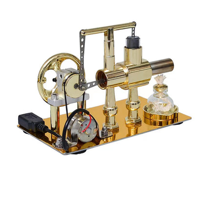 ENJOMOR Hot Air Stirling Engine Model with USB Light - Educational Science Kit & Gift Collection Stirling Engine Diyengmod