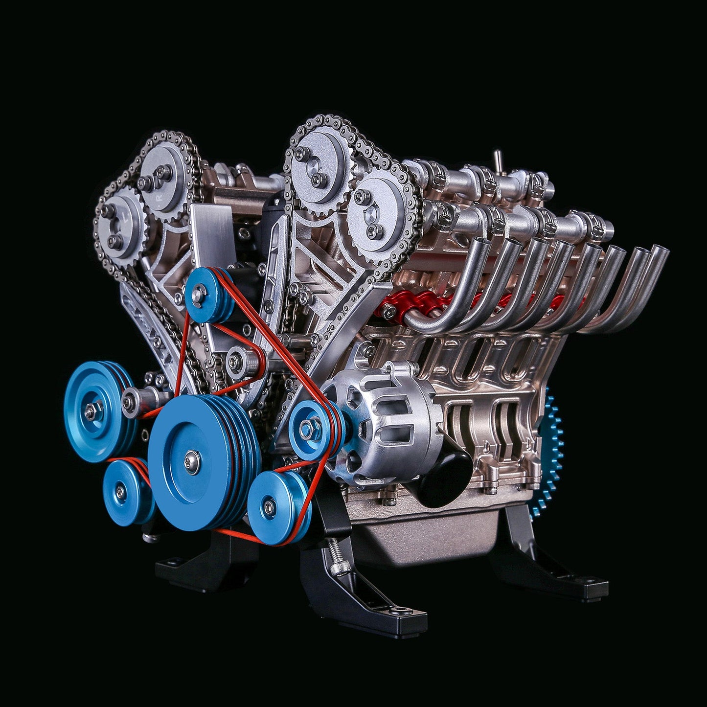 Build Your Own Working V8 Engine Model Kit - TECHING 1:3 Scale Metal V8 Engine Assembly with 500+ Parts DIY Engine Diyengmod