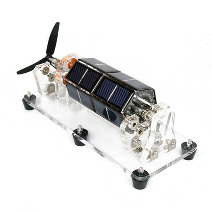 U-Shaped Solar Science Motor Model with Six-Sided Blades - DIY Educational Kit Engine Models Diyengmod