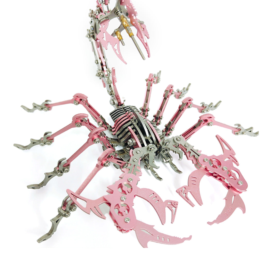 3D Metal Scorpion Puzzle Kit for Adults - 430 Piece Mechanical Assembly Craft Model 3D Puzzle Model Kit Diyengmod Pink