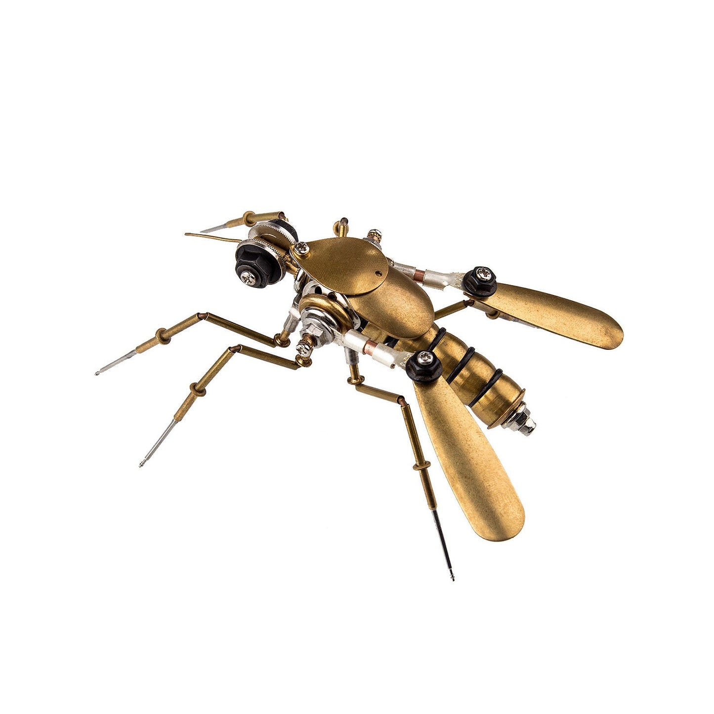 90-Piece Steampunk Metal Mosquito Model Kit for Creative Home Decor 3D Puzzle Model Kit Diyengmod