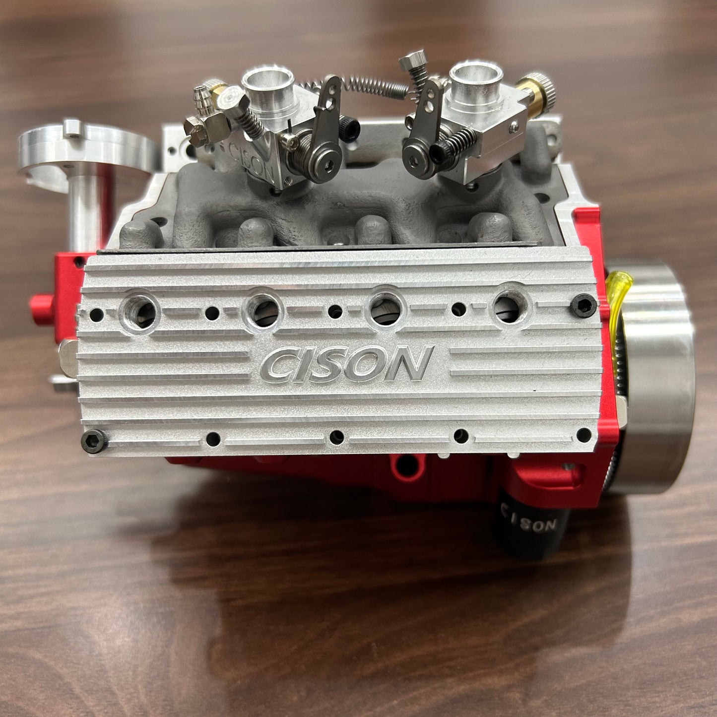 CISON 44CC 1/6 Scale Flathead V8 Gas Engine Model Kit - Water-Cooled 4-Stroke Internal Combustion Engine Diyengmod