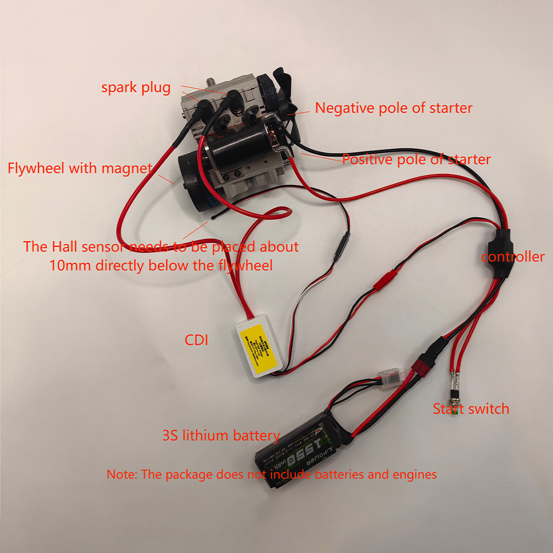 Gasoline Conversion Kit for SEMTO ST-NF2 L2 Nitro Engine - DIY Engine Modification All Accessories Diyengmod